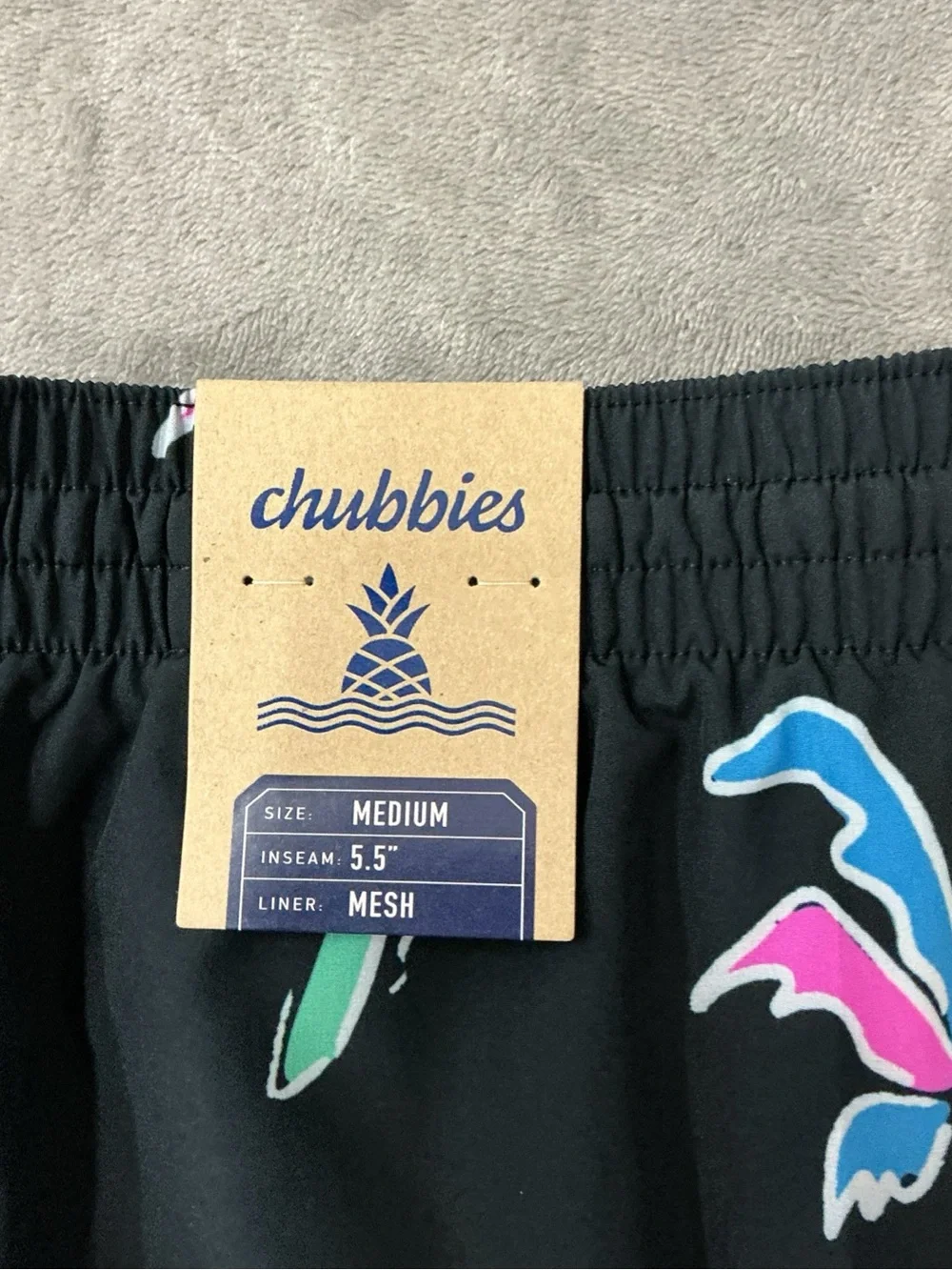Chubbies Havana Nights Stretch 5.5” Swim Trunks Men’s Medium mesh liner NWT